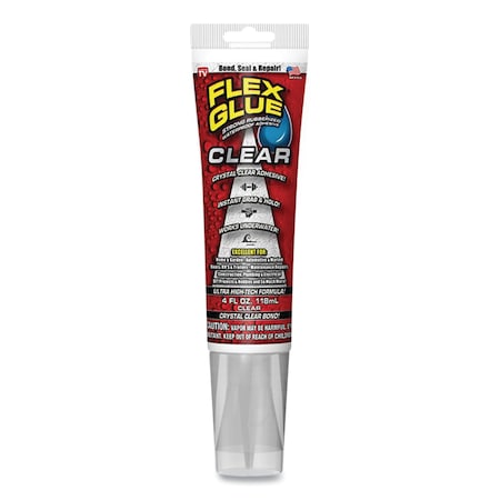 FLEX SEAL Flex Glue, 4 oz, Dries Clear GFSCLRR04